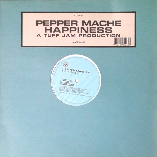 Pepper Mashay - Happiness (Original Tuff Jam mix / Happy Dub mix / Instrumental / Acappella) Vinyl 12"