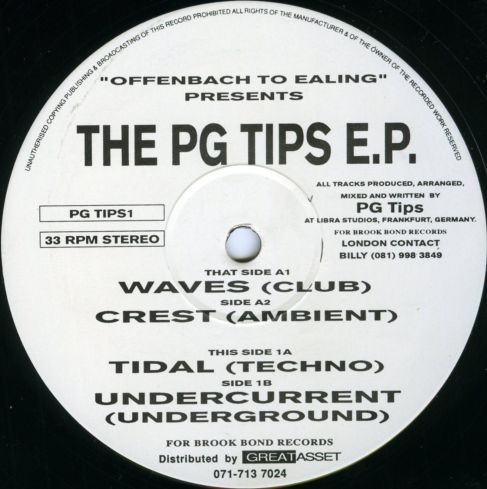 PG Tips - Waves (Club Mix) / Crest (Ambient Mix) / Tidal (Techno Mix) / Undercurrent (Underground Mix) Vinyl 12"