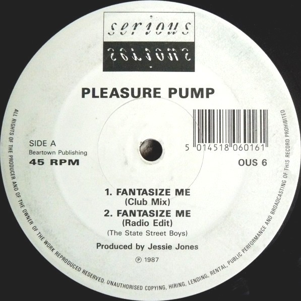 Pleasure Pump - Fantasize me (4 original mixes) 12" Vinyl Record