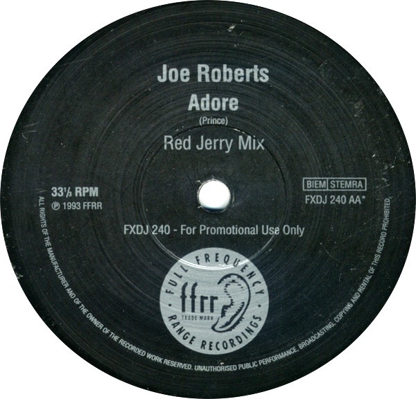 Joe Roberts - Adore (Red Jerry mix / DJ Dukes Master Blaster mix) Vinyl Promo