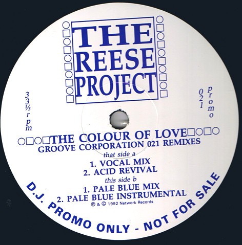 Reese Project - The colour of love (4 Groove Corporation 021 Mixes) Vinyl 12" Promo