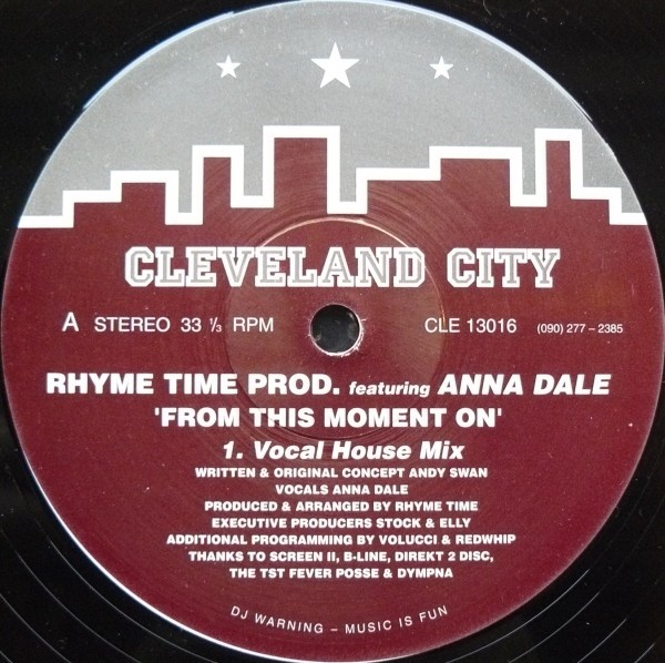 Rhyme Time productions feat Anna Dale - From this moment on (Vocal House mix / Dub 4 Club / Detroit mix) Vinyl