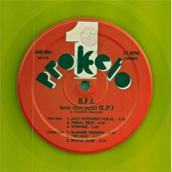 B F I - Why Not Jazz EP feat Jazz Extended Vocal / Tribal Fred / Towner / Summer Version / Organic / Water Harp) 12" Vinyl