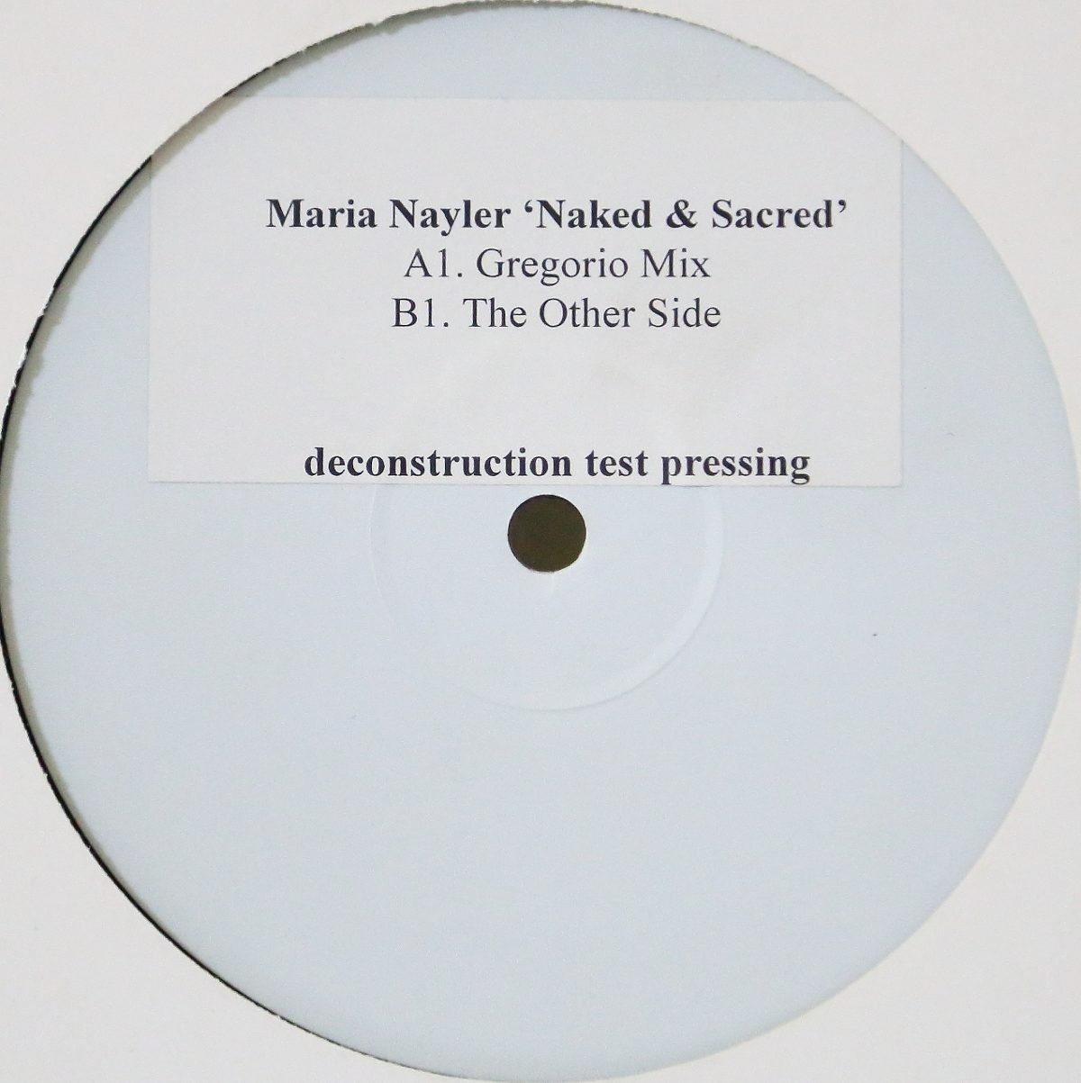 Maria Nayler - Naked and sacred (Gregorio Mix / Other Side) Vinyl Promo