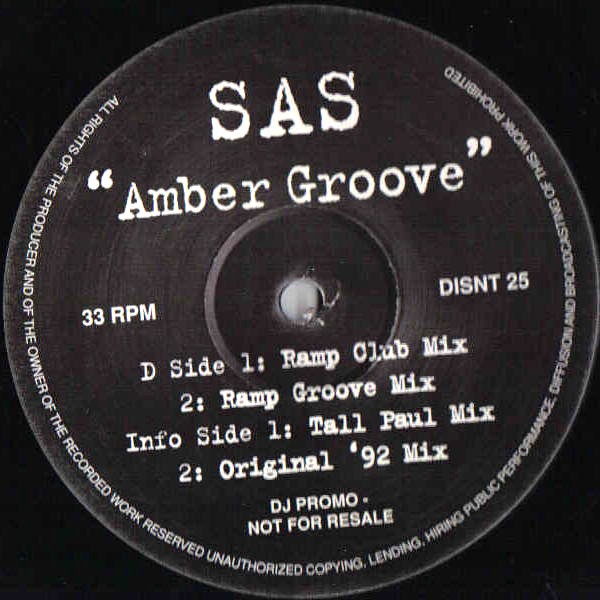 SAS - Amber groove (Original Mix / Tall Paul Remix / 2 Ramp Club Mixes) Vinyl Promo