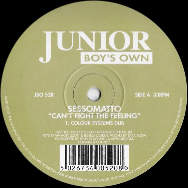 Sessomatto - Cant fight the feeling (2 Colour System mixes) / Chikaboom (Vinyl 12" Record)