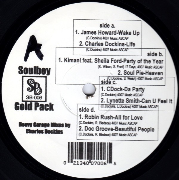 Soulboy Records presents The Charles Dockins Garage mixes - 2 Vinyl feat James Howard / Soul Pie / C Doc (8 Tracks)
