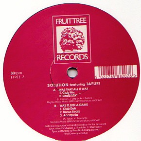 Solution feat Tafuri - Was that all it was (2 Mixes / Was it just a game (3 Mixes) Vinyl 12" Record