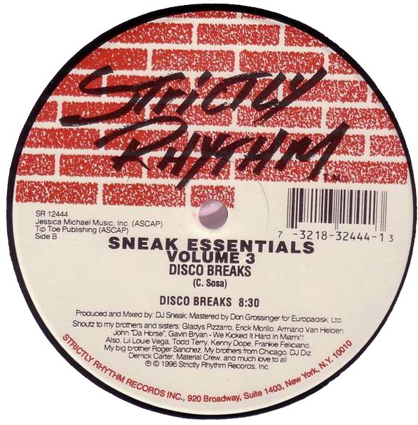Sneak Essentials Vol 3 featuring Feel da muzik (2 Mixes) / Disco breaks (Vinyl 12")