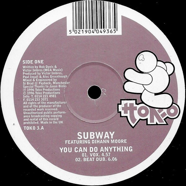 Subway - You can do anything (4 mixes) Vinyl 12" Record