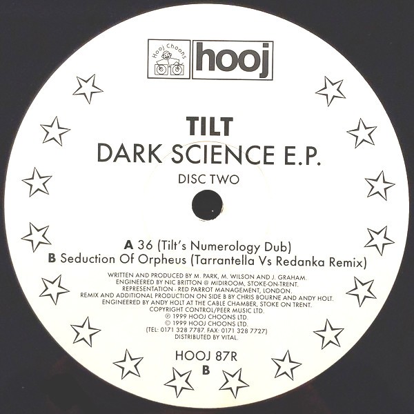 Tilt - 36 (Tilt's Numerology Dub) / Seduction of Orpheus (Tarrantella vs Redanka Remix) Vinyl 12"