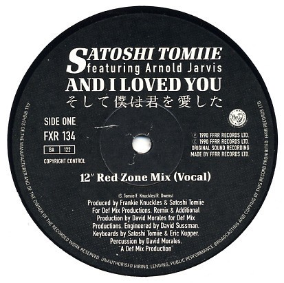 Satoshi Tomiie - And I loved you (David Morales Red Zone Vocal / Red Zone Dub / Bonus Beats) Vinyl 12"