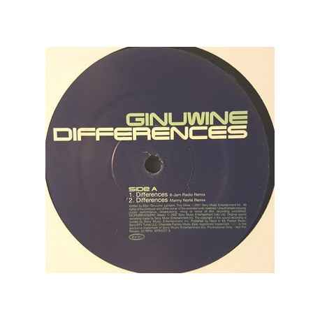 Ginuwine - Differences (LP Version / Manny Norte Remix / Manny Norte Instrumental / Rich Productions Hiphop Remix) Promo