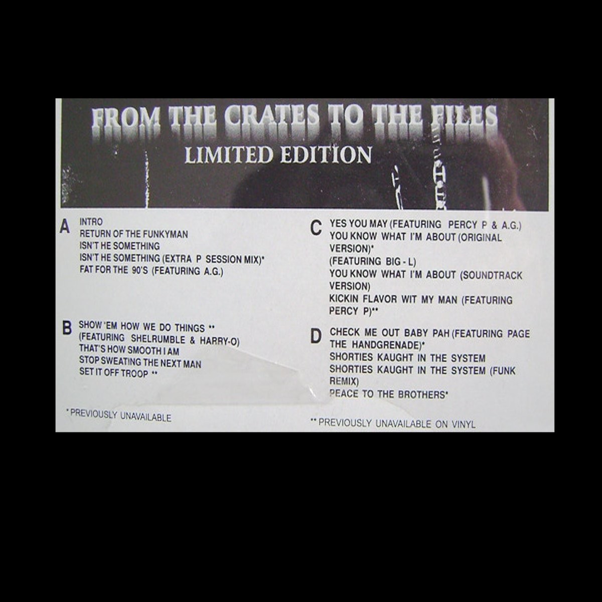 Lord Finesse - From the crates to the files (2LP) featuring 7 mixes previously unavailable on vinyl  (Intro / Return of the funk