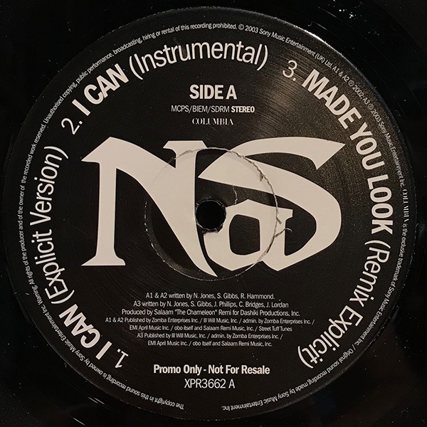 Nas - I can (Explicit version / Instrumental / Acappella / Juliano Creator Remix / Juliano Creator Instrumental) / Made you look