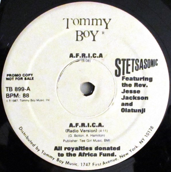 Stetsasonic - AFRICA (Extended Version / Radio Version / Stetsasized mix) / Free South Africa (by Tackhead) Promo